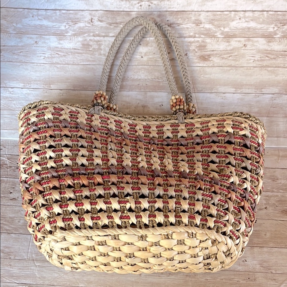 Sun-N-Sand Woven Straw Tote Bag - Multicolor